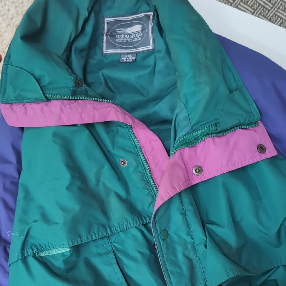 Teal and Purple Windbreaker Jacket - Picture 13 of 13